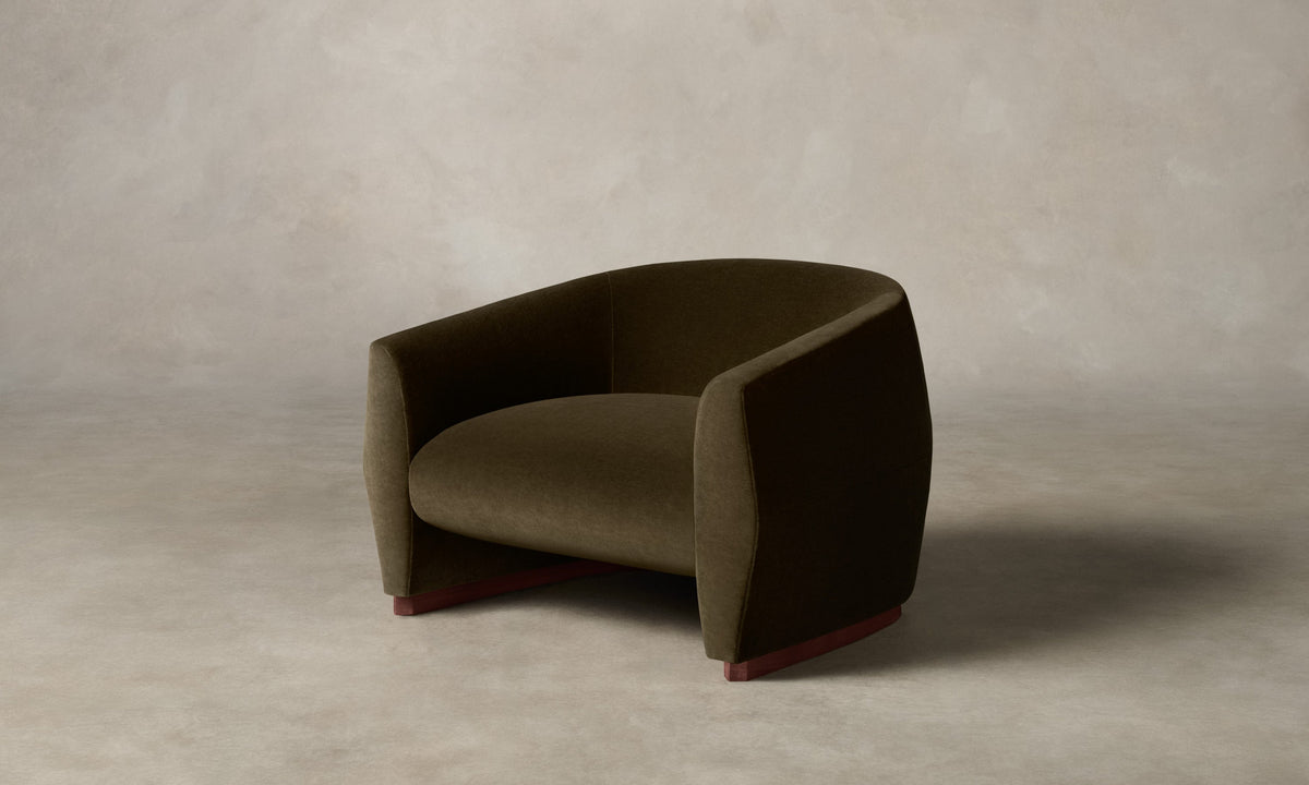 The Alpe Chair - Marled Alpaca Velvet Marsh