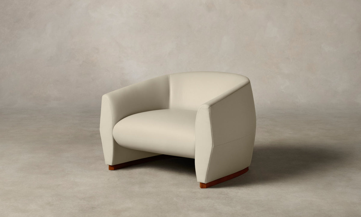 The Alpe Chair - Pebbled Leather Swan