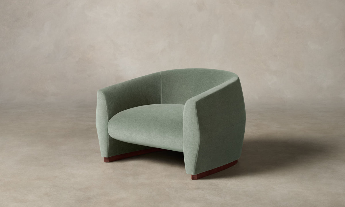 The Alpe Chair - Performance Velvet Seafoam