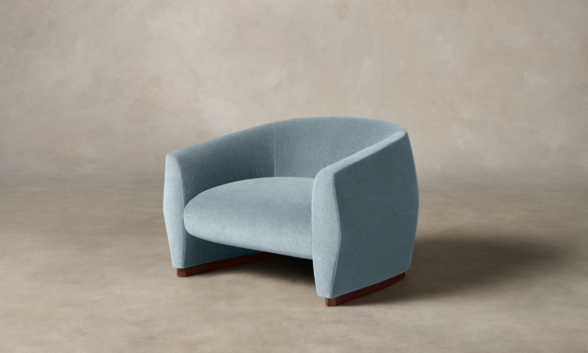 The Alpe Chair - Performance Velvet Sky