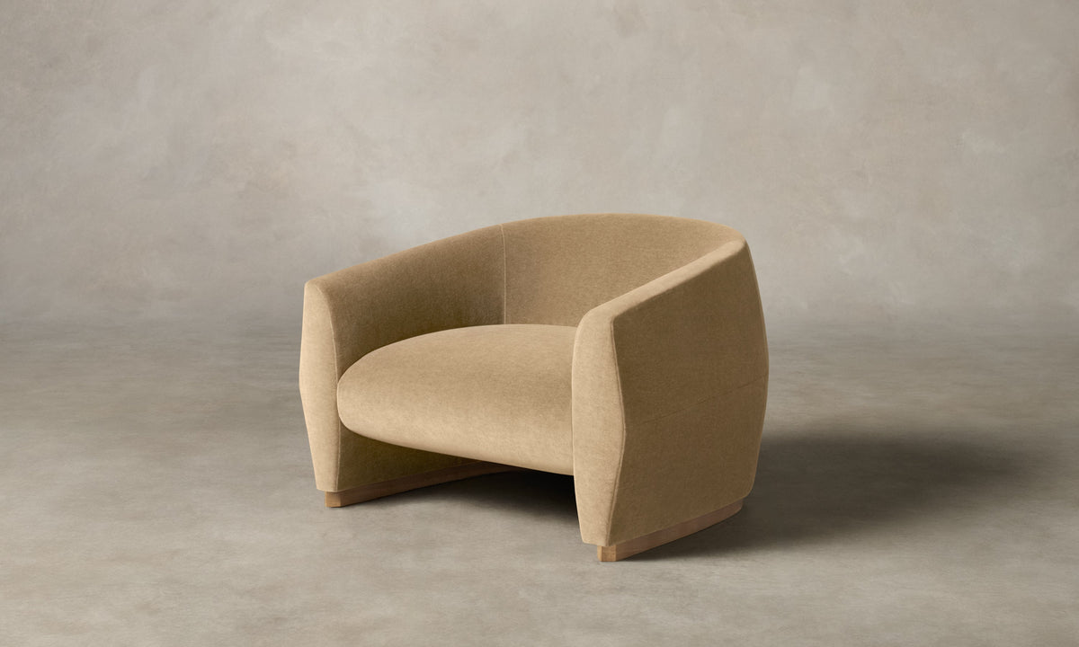 The Alpe Chair - Performance Velvet Taupe