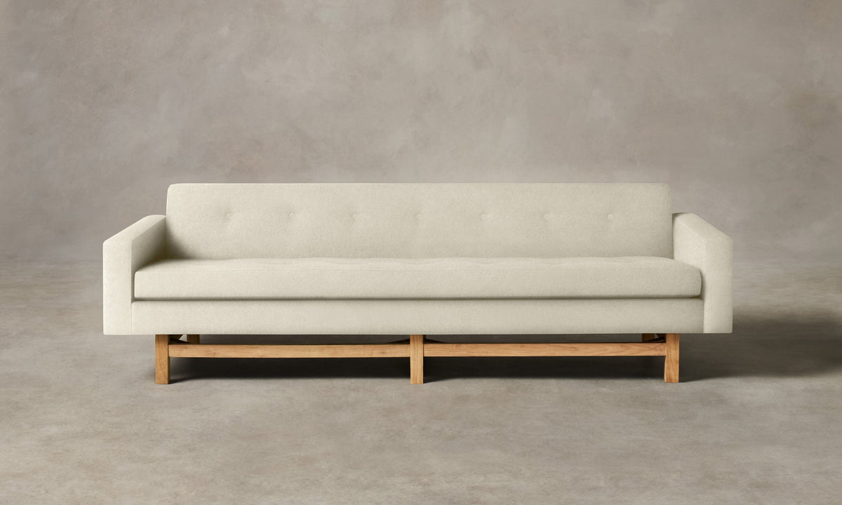 The Anders Sofa - Marled Alpaca Velvet Porcelain