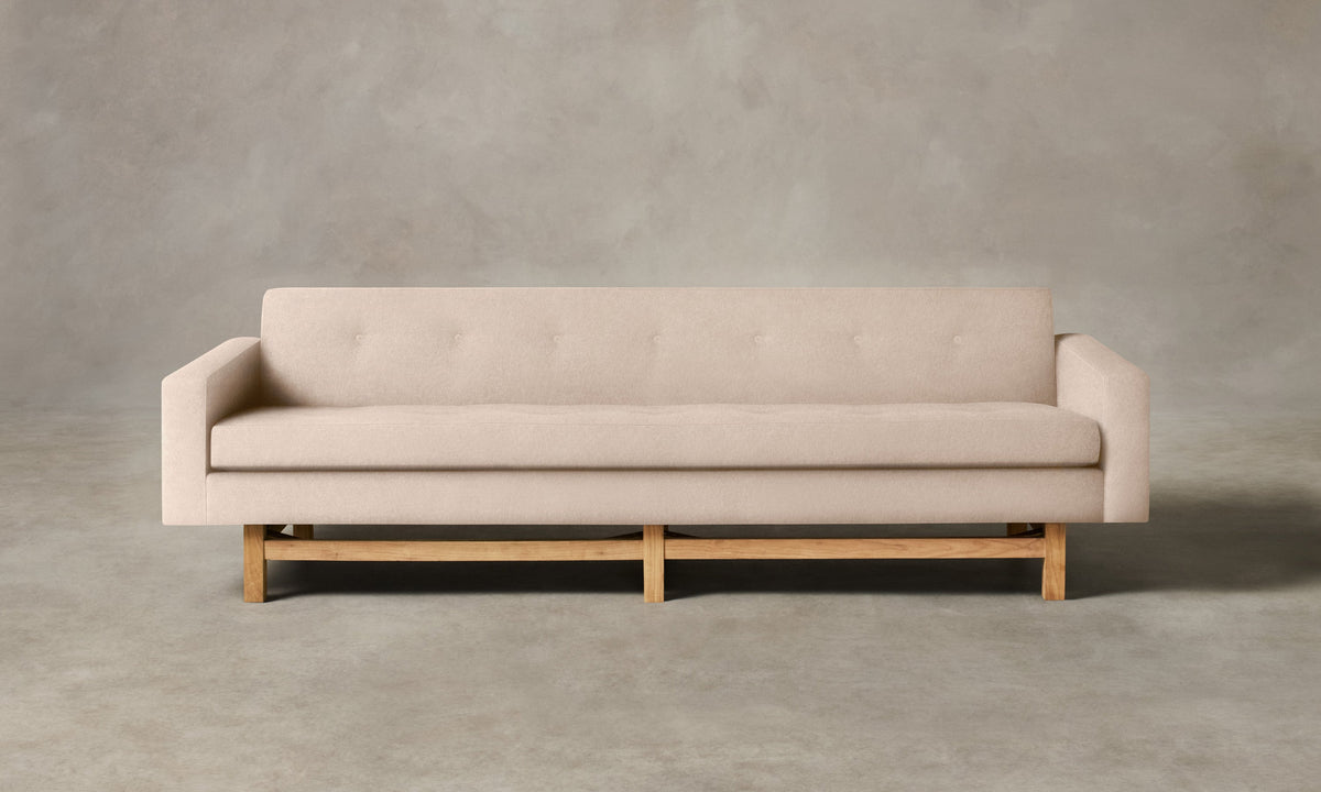 The Anders Sofa - Marled Alpaca Velvet Rosette