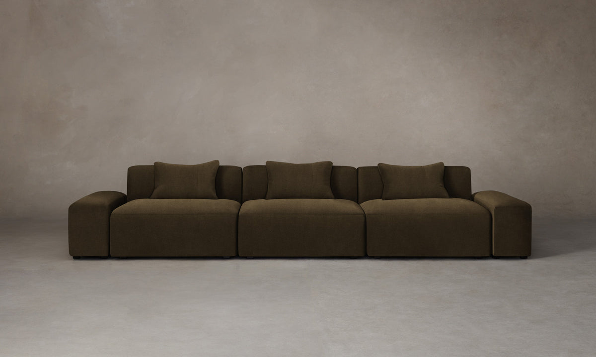 The Breuer Modular Sectional - Marled Alpaca Velvet Marsh