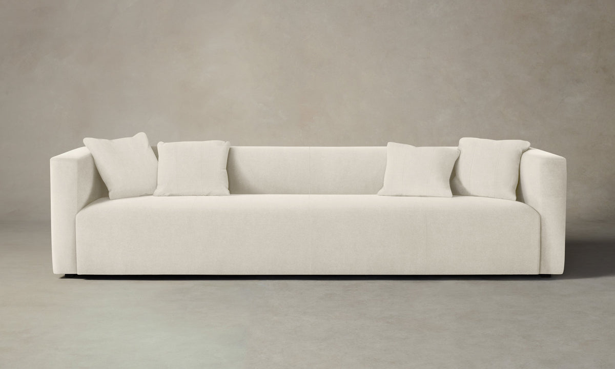 The Breuer Sofa - Marled Alpaca Velvet Porcelain
