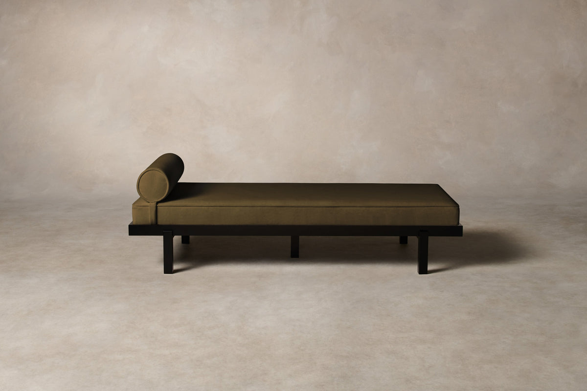 The Bruna Daybed - Marled Alpaca Velvet Marsh
