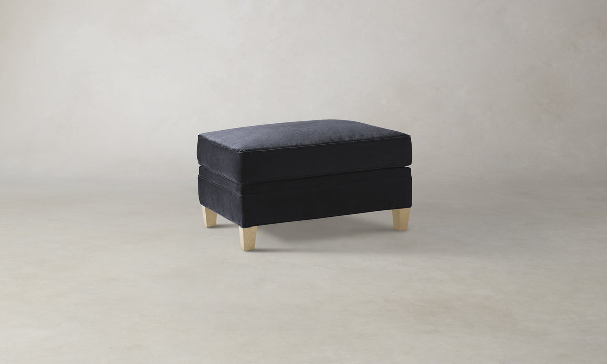 The Carmine Ottoman - Marled Alpaca Velvet Nightfall