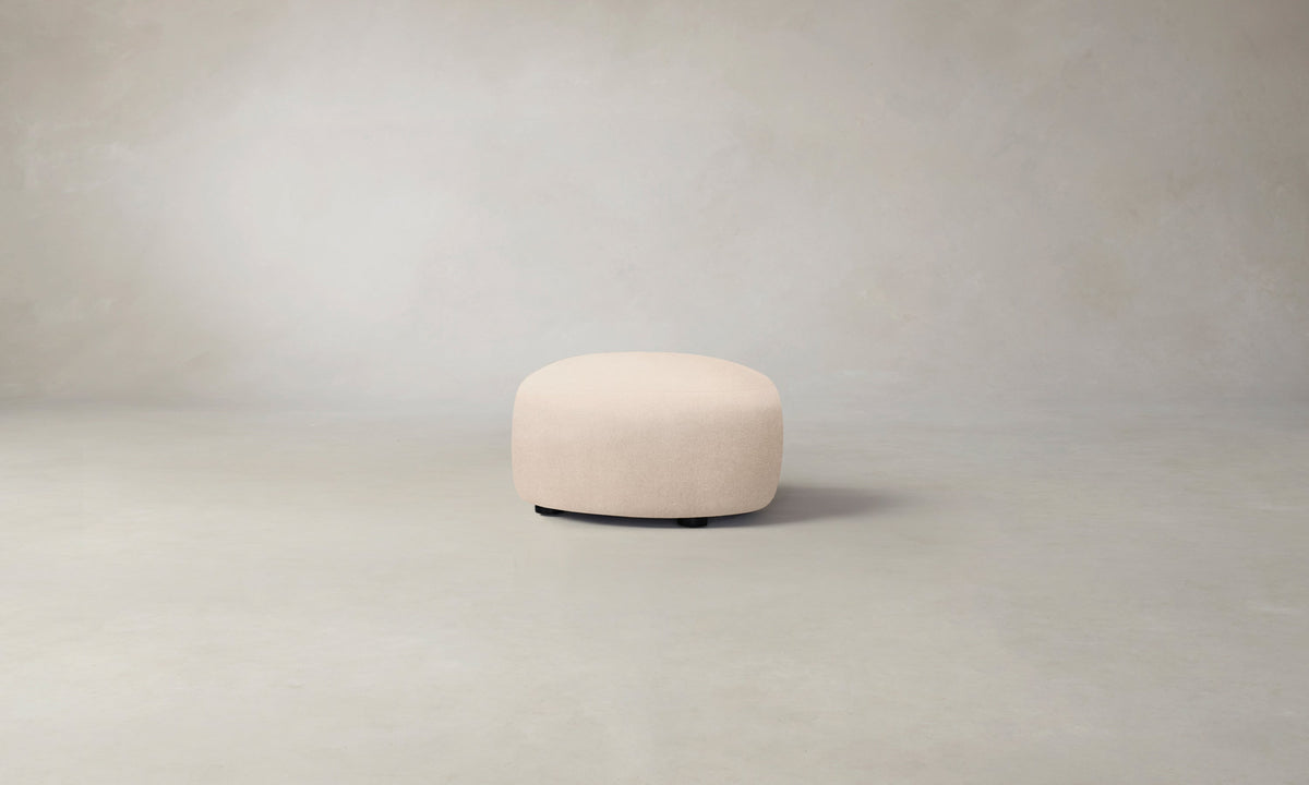 The Chelsea Ottoman - Marled Alpaca Velvet Rosette