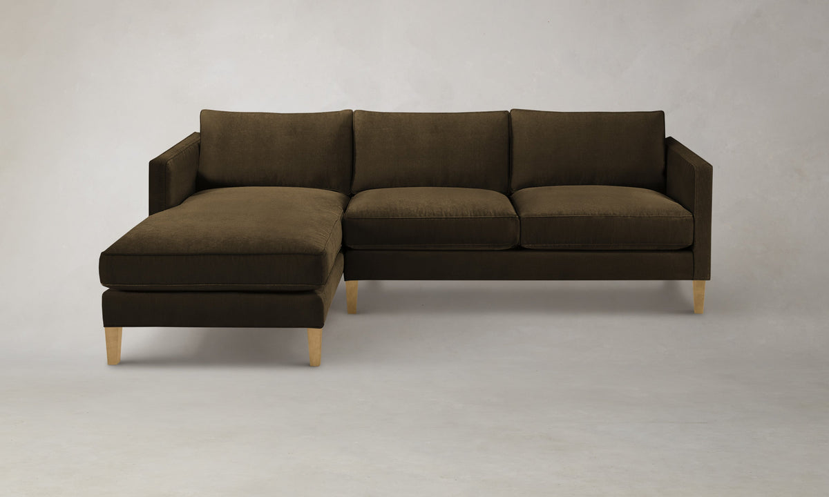 The Crosby Sectional - Marled Alpaca Velvet Marsh