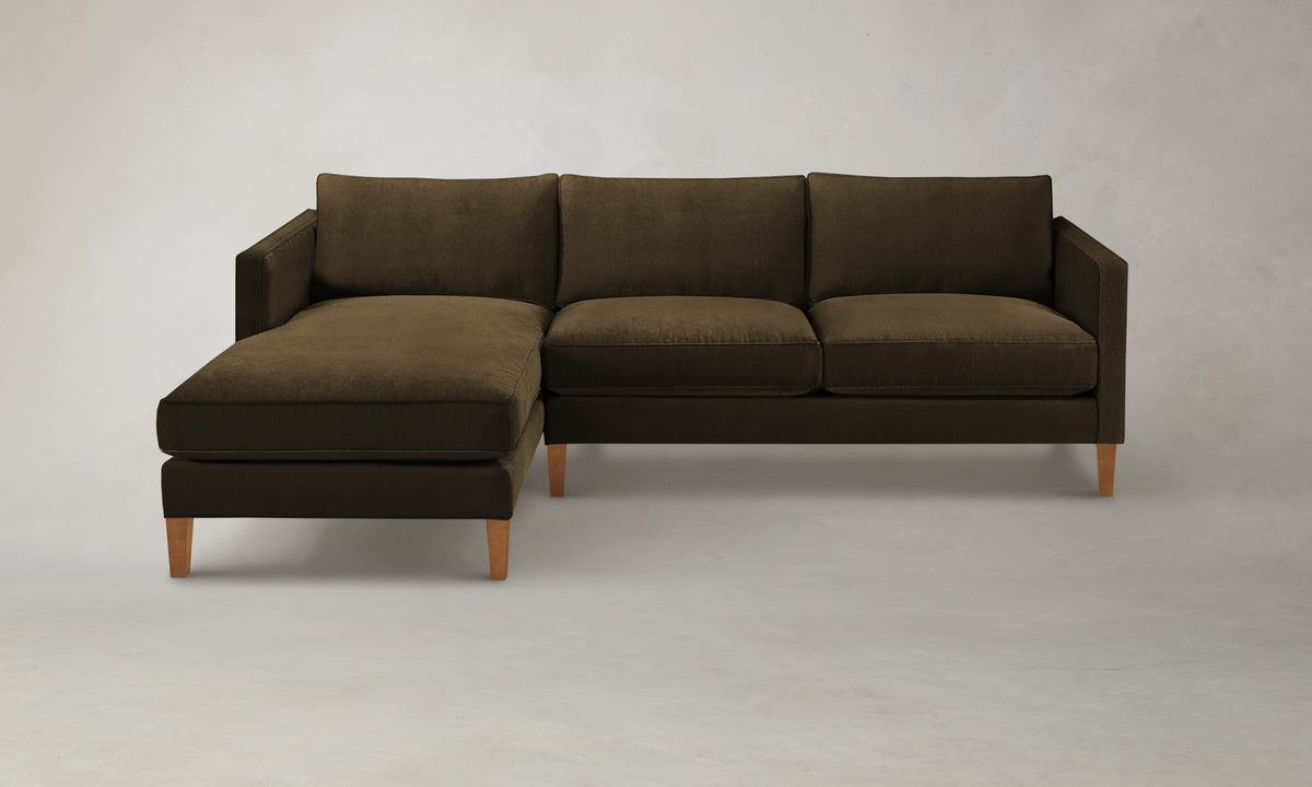 The Crosby Sectional - Marled Alpaca Velvet Marsh