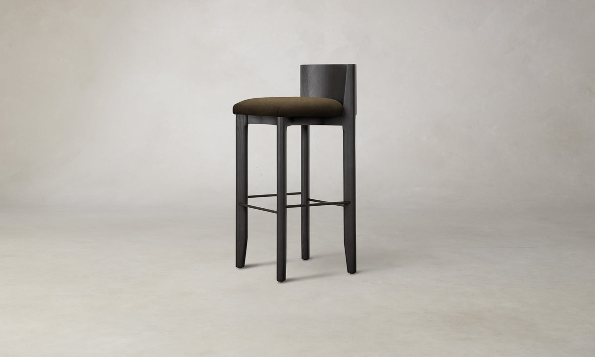 The Delancey Bar & Counter Stool - Marled Alpaca Velvet Marsh
