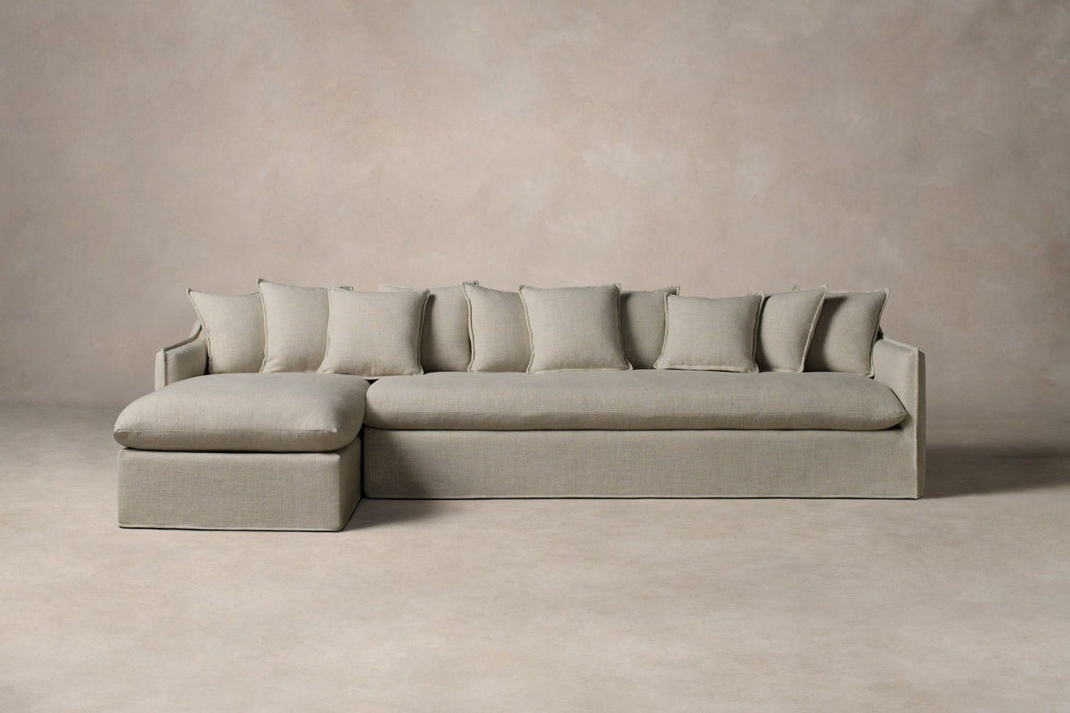 The Dune Sectional - Performance Linen Weave Beige
