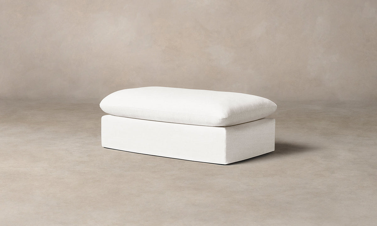 The Dune Ottoman - Performance Woven Chenille Lace