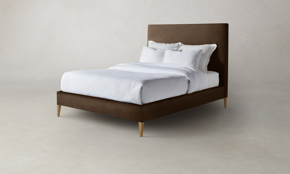 The Essex Bed - Performance Velvet Bark