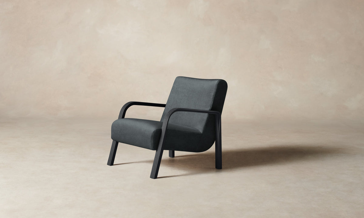 The Felix Chair - Marled Alpaca Velvet Basalt