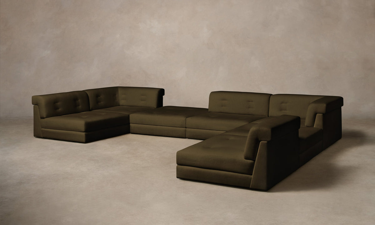 The Forma Modular Sectional - Marled Alpaca Velvet Marsh