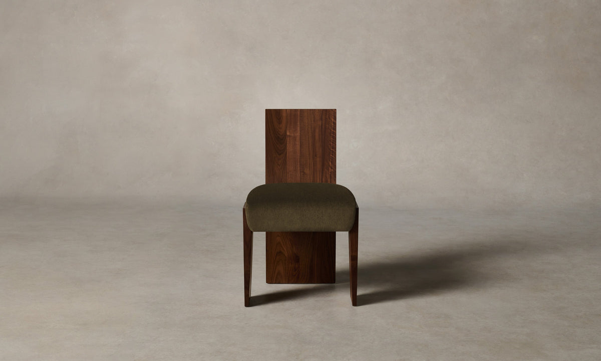 The Garrett Dining Chair - Marled Alpaca Velvet Marsh