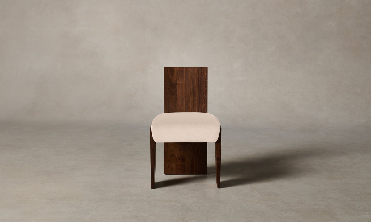 The Garrett Dining Chair - Marled Alpaca Velvet Rosette