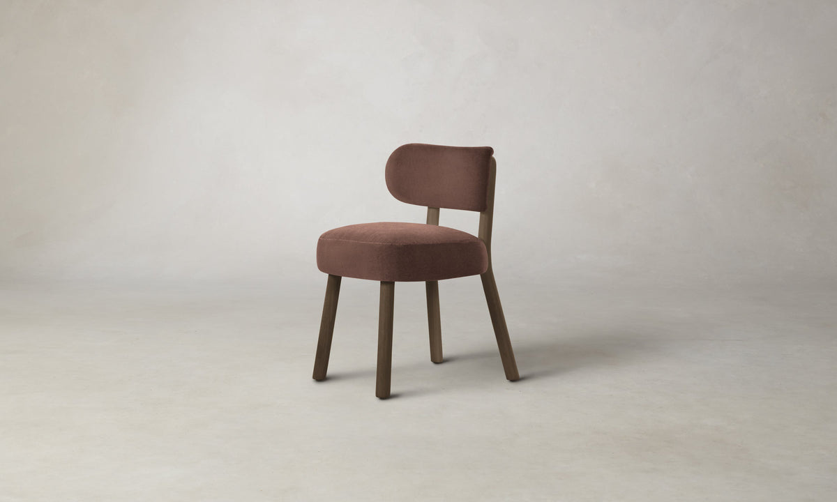 The Jane Dining Chair - Marled Alpaca Velvet Molasses