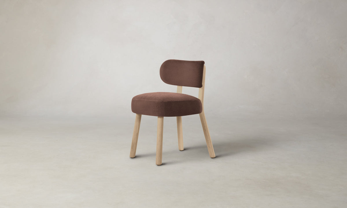 The Jane Dining Chair - Marled Alpaca Velvet Molasses