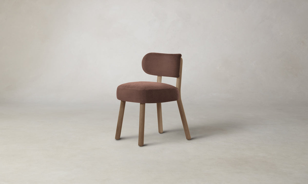 The Jane Dining Chair - Marled Alpaca Velvet Molasses