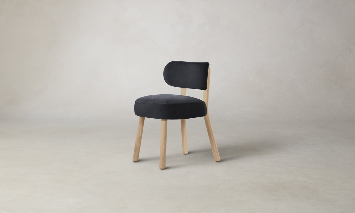 The Jane Dining Chair - Marled Alpaca Velvet Nightfall