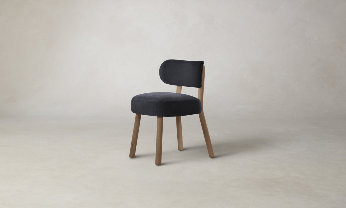 The Jane Dining Chair - Marled Alpaca Velvet Nightfall