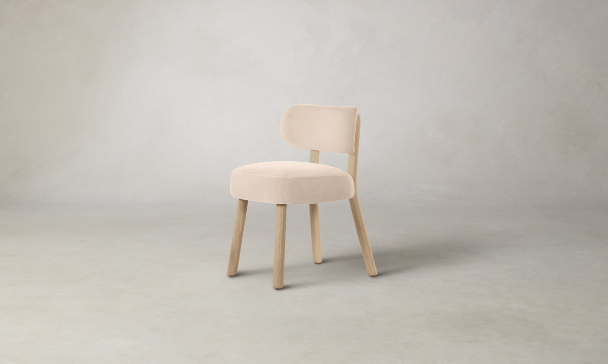 The Jane Dining Chair - Marled Alpaca Velvet Rosette