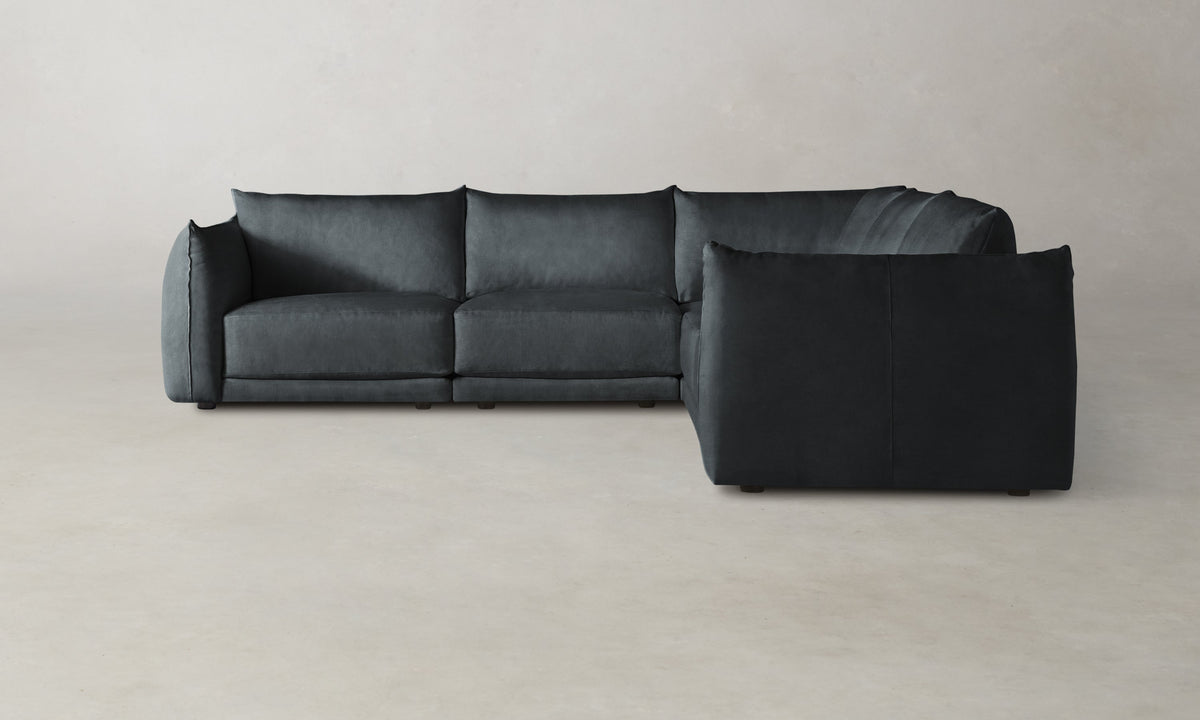 The Jones Modular Sectional - Marled Alpaca Velvet Basalt