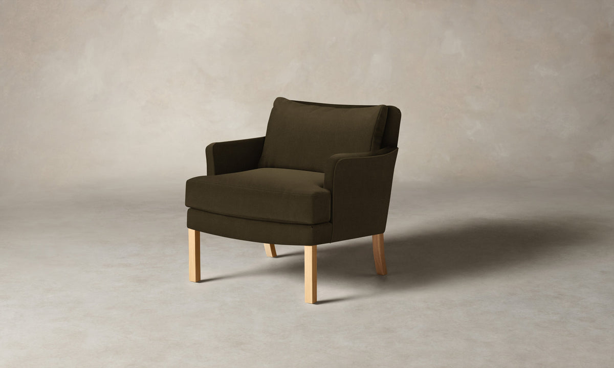 The Kaye Chair - Marled Alpaca Velvet Marsh