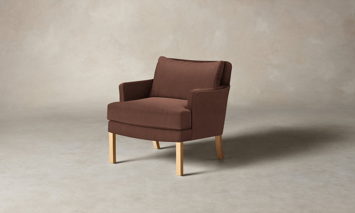The Kaye Chair - Marled Alpaca Velvet Molasses