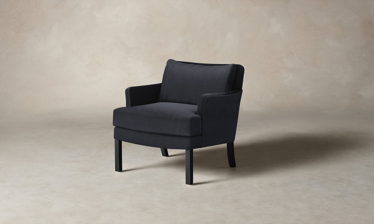 The Kaye Chair - Marled Alpaca Velvet Nightfall