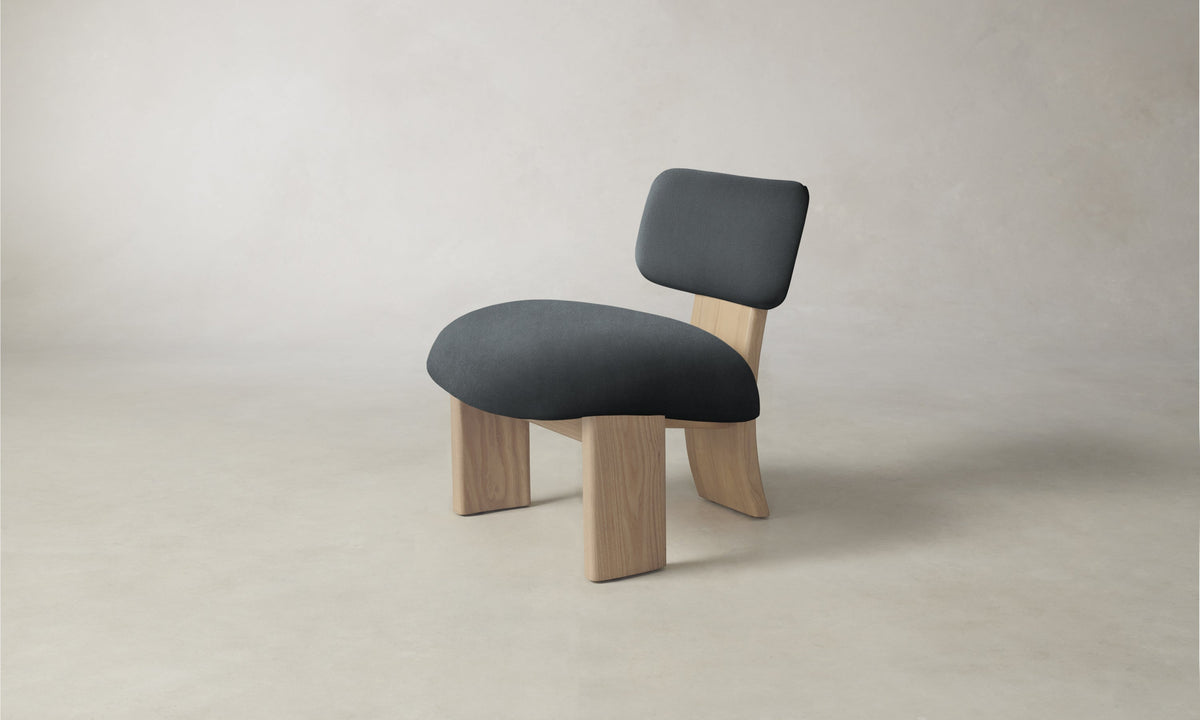 The Kenmare Chair - Marled Alpaca Velvet Basalt