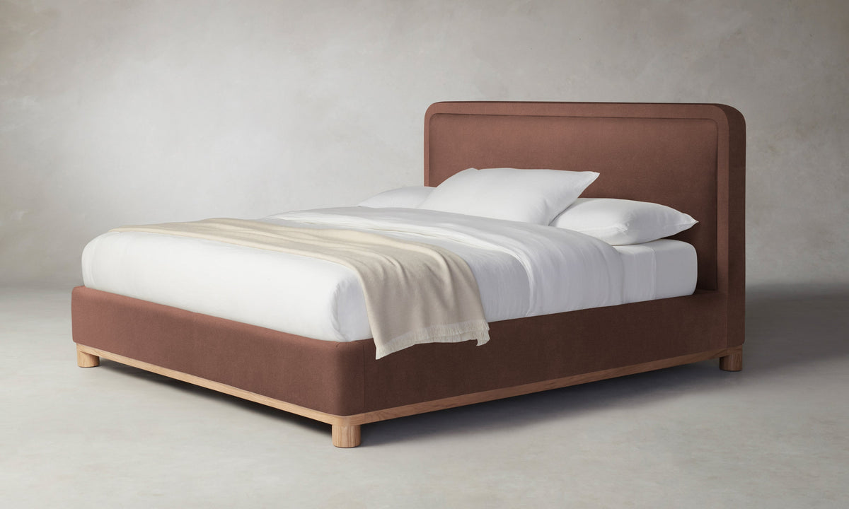 The Kent Bed - Marled Alpaca Velvet Molasses