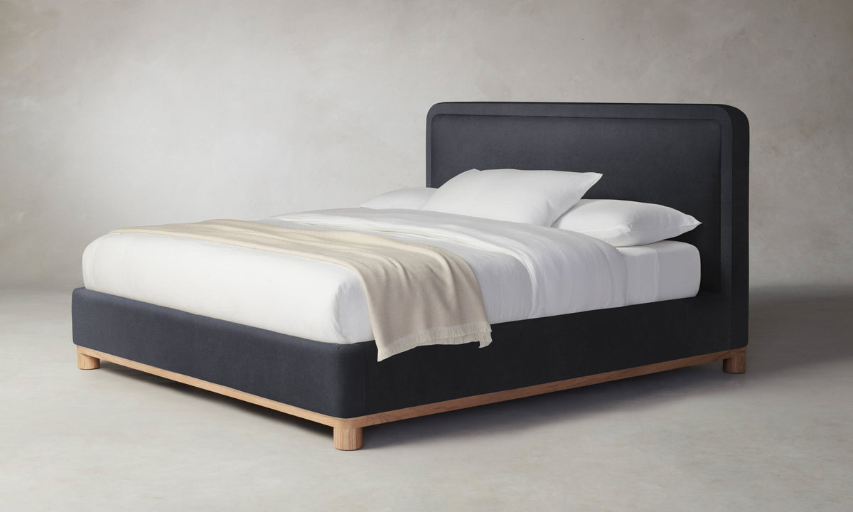 The Kent Bed - Marled Alpaca Velvet Nightfall
