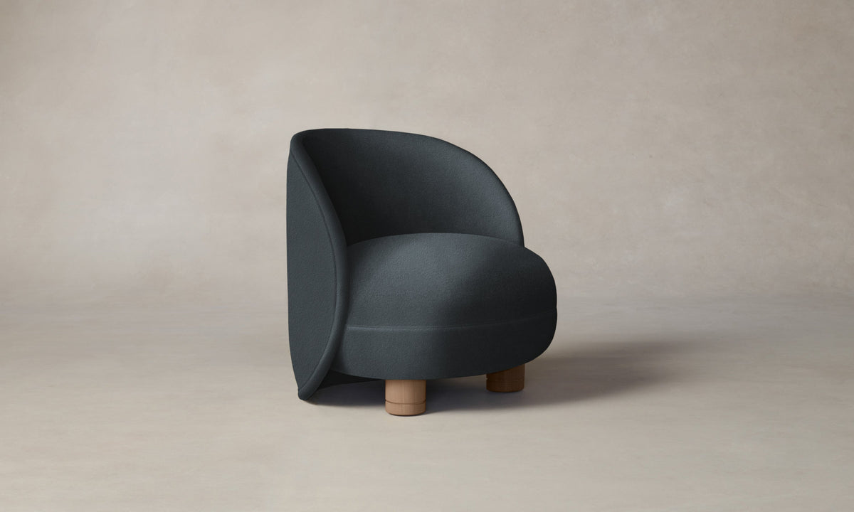 The Laight Chair - Marled Alpaca Velvet Basalt