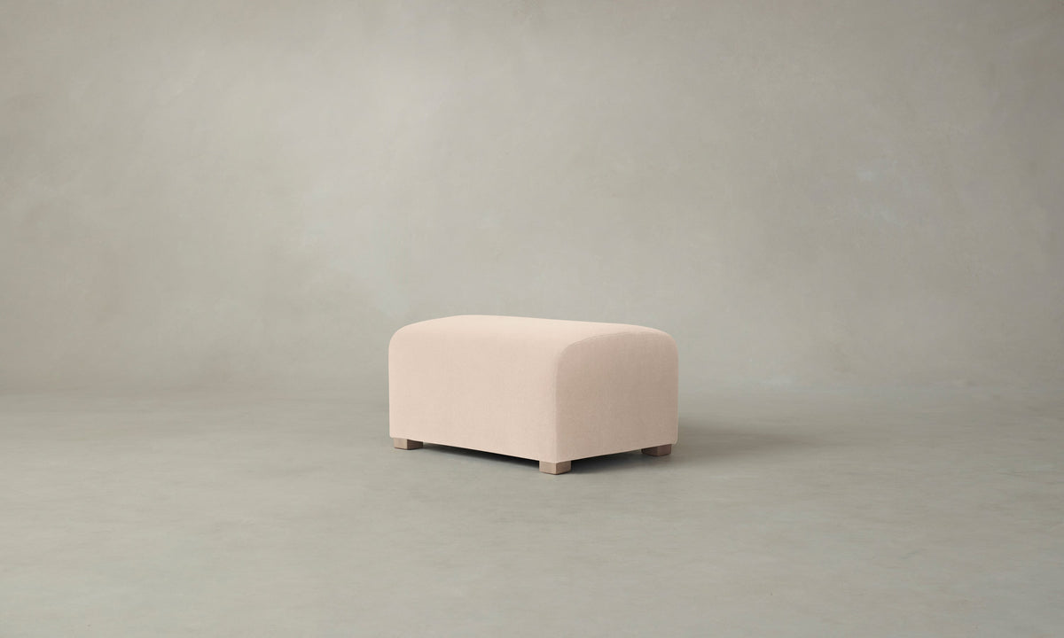 The Lenox Ottoman - Marled Alpaca Velvet Rosette