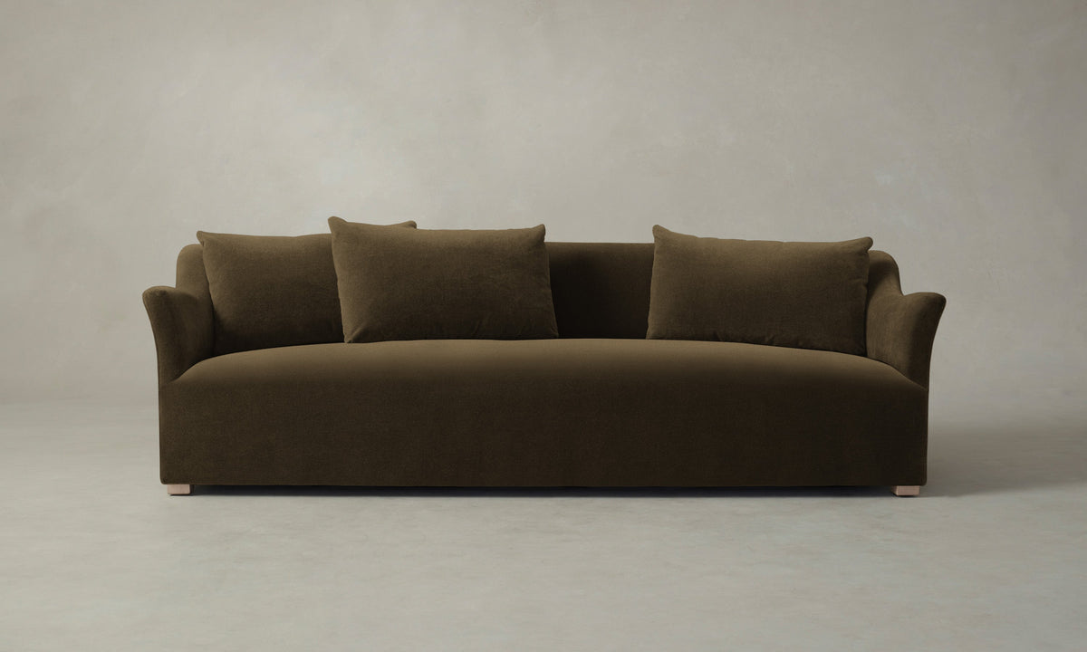 The Lenox Sofa - Marled Alpaca Velvet Marsh