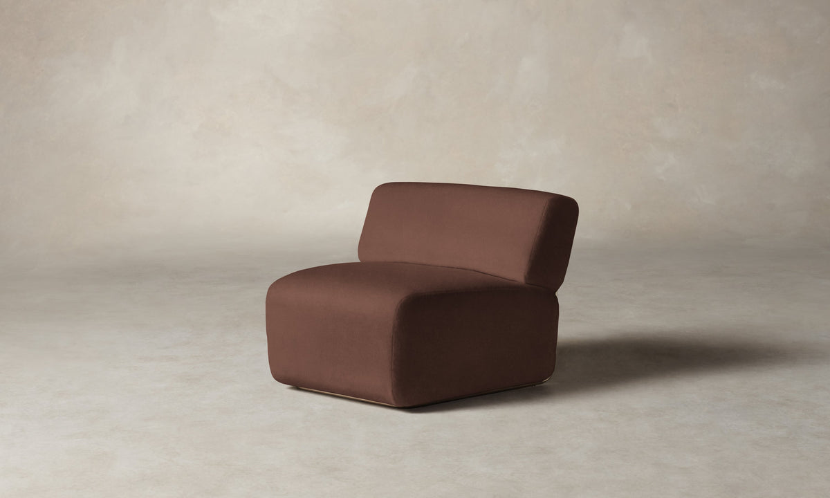 The Miles Modular Chair - Marled Alpaca Velvet Molasses