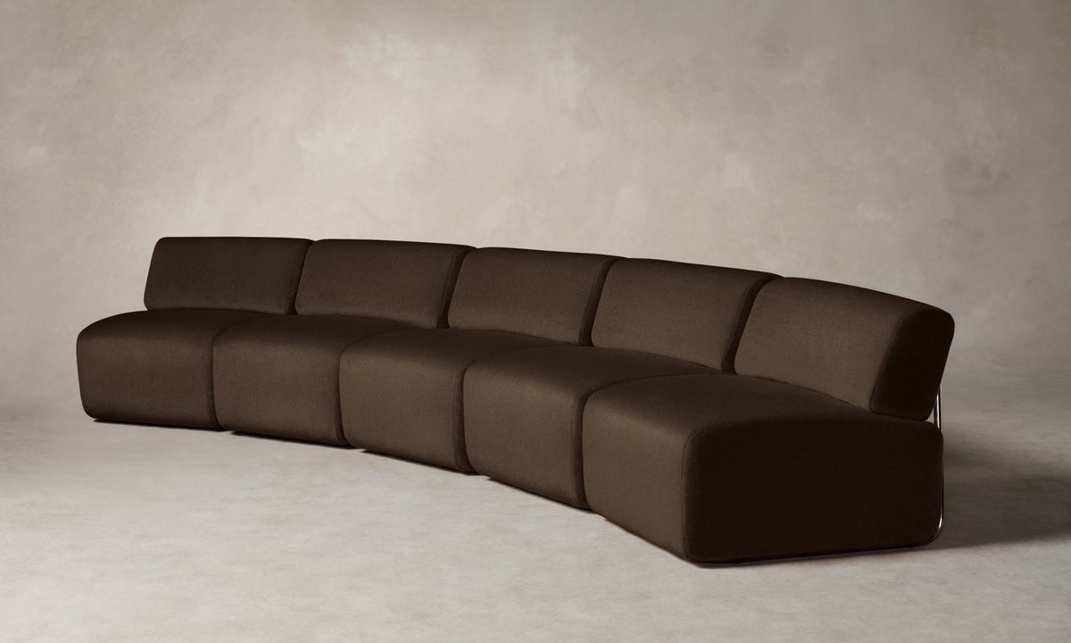 The Miles Modular Sectional - Performance Velvet Bark