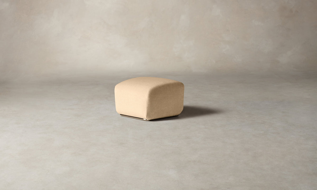 The Miles Ottoman - Deep Pile Mohair Doe