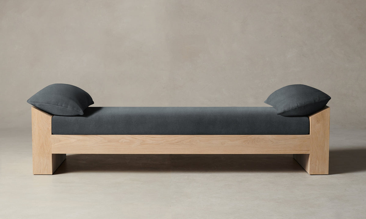 The Montauk Daybed - Marled Alpaca Velvet Basalt