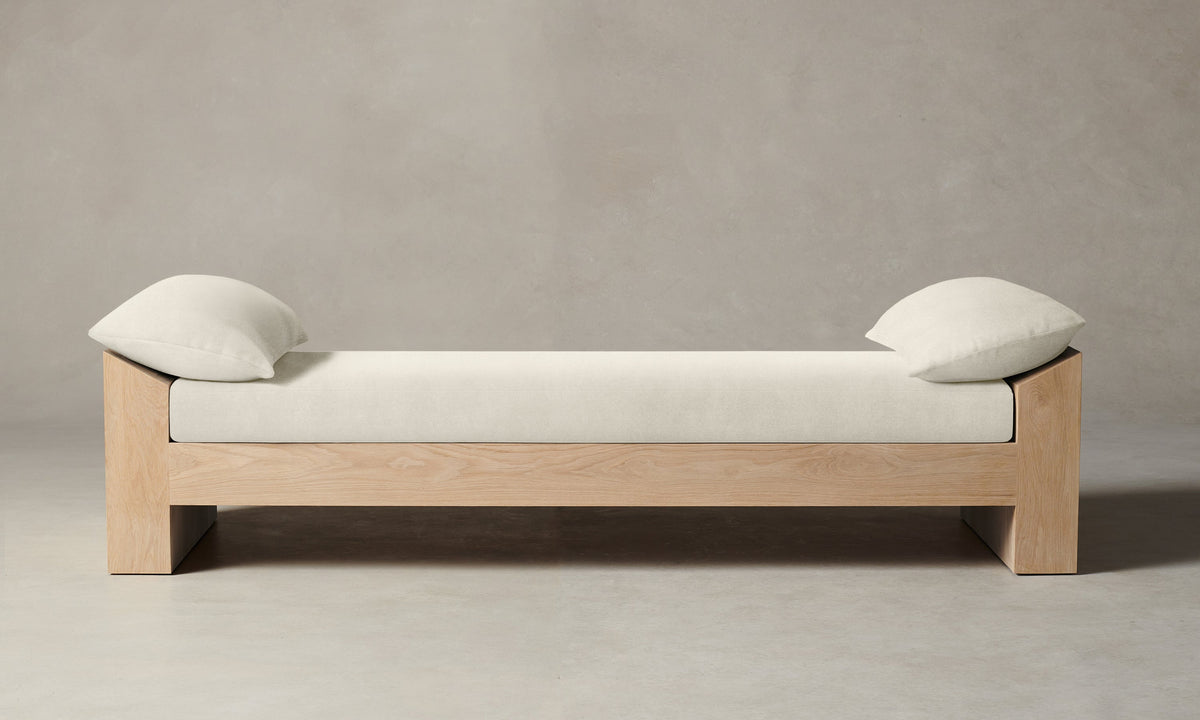 The Montauk Daybed - Marled Alpaca Velvet Porcelain