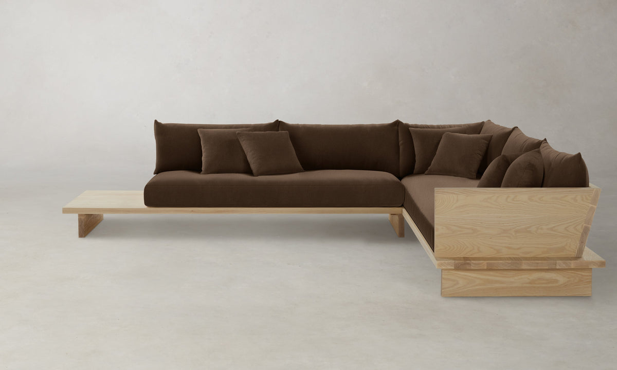 The Muir Sectional - Performance Velvet Bark