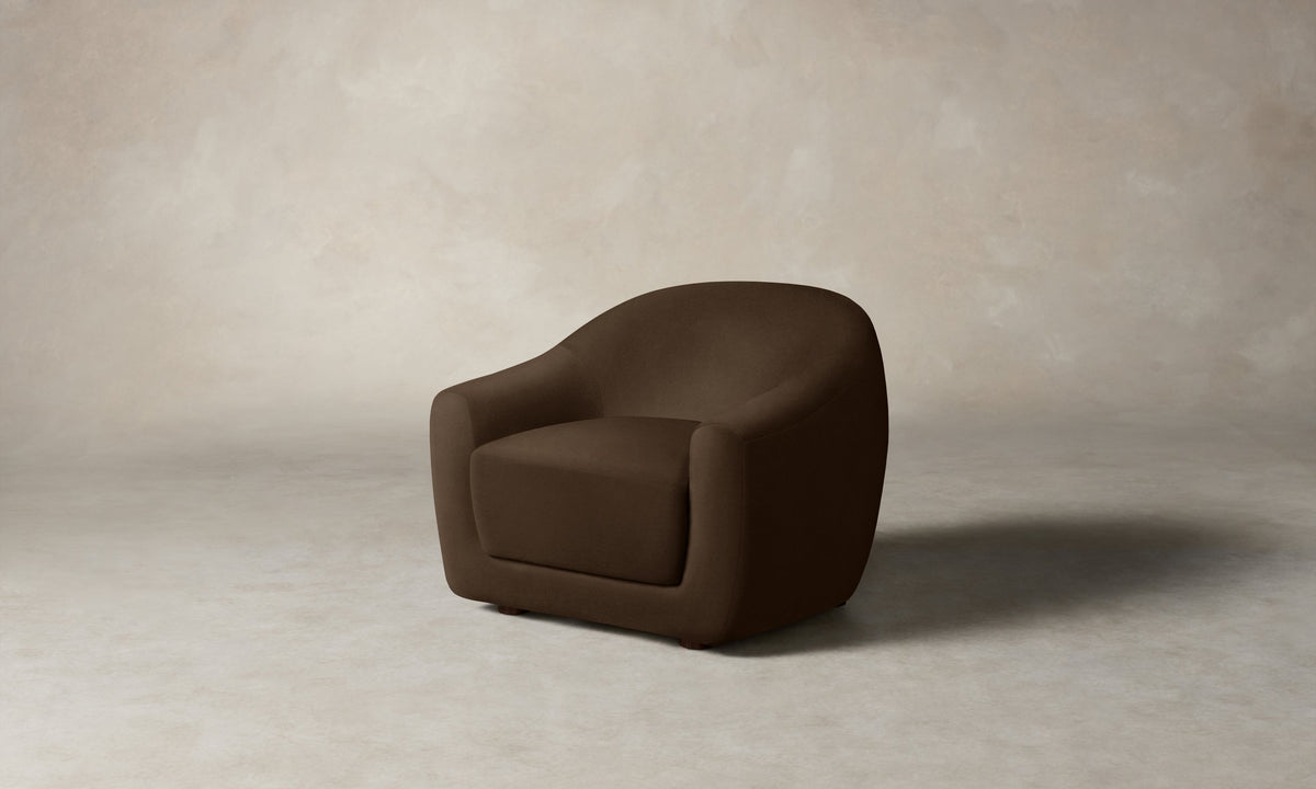 The Oliver Chair - Performance Velvet Bark