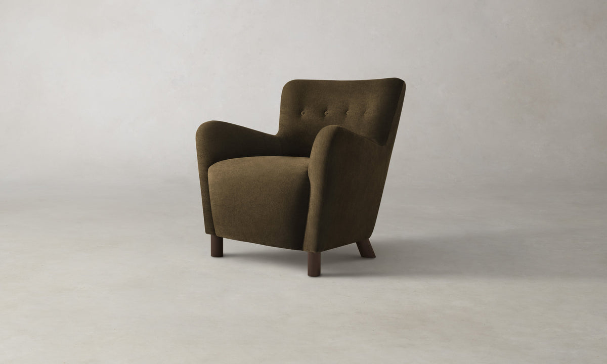 The Perry Chair - Marled Alpaca Velvet Marsh