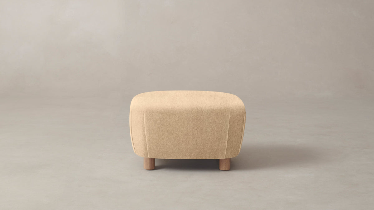 The Perry Ottoman - Deep Pile Mohair Doe