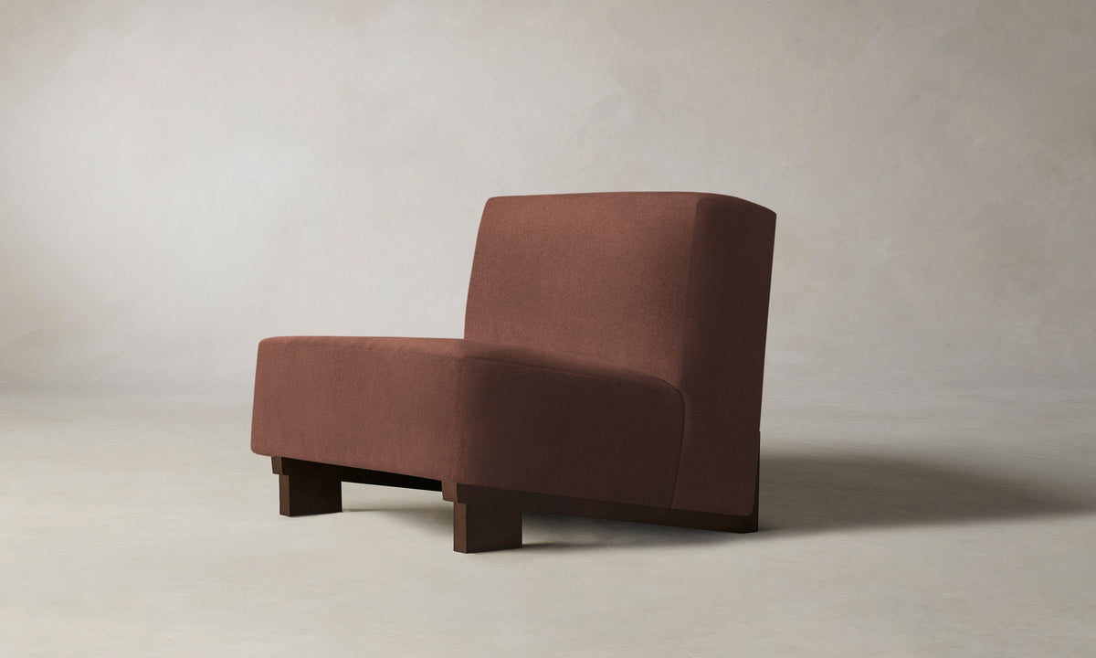 The Remsen Chair - Marled Alpaca Velvet Molasses