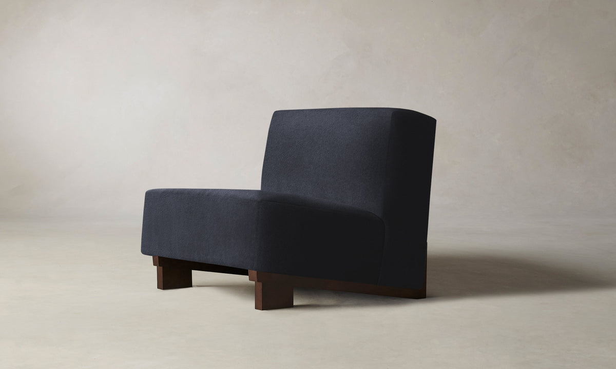 The Remsen Chair - Marled Alpaca Velvet Nightfall