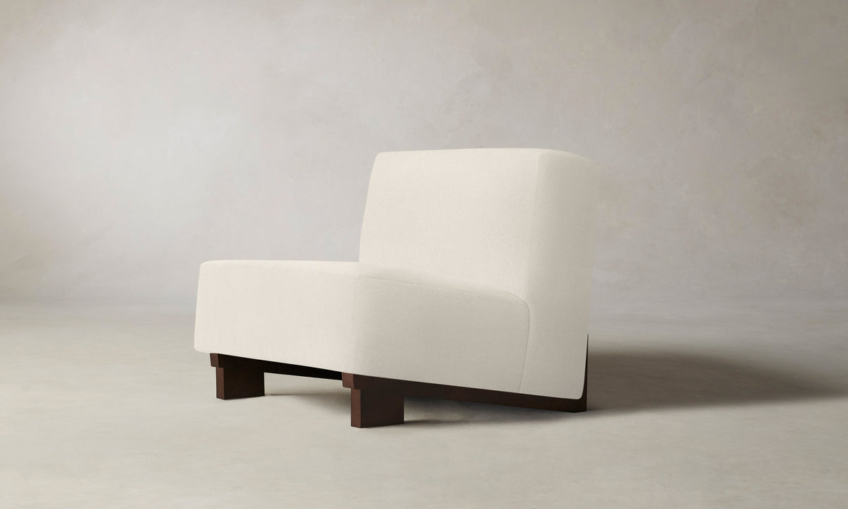 The Remsen Chair - Marled Alpaca Velvet Porcelain